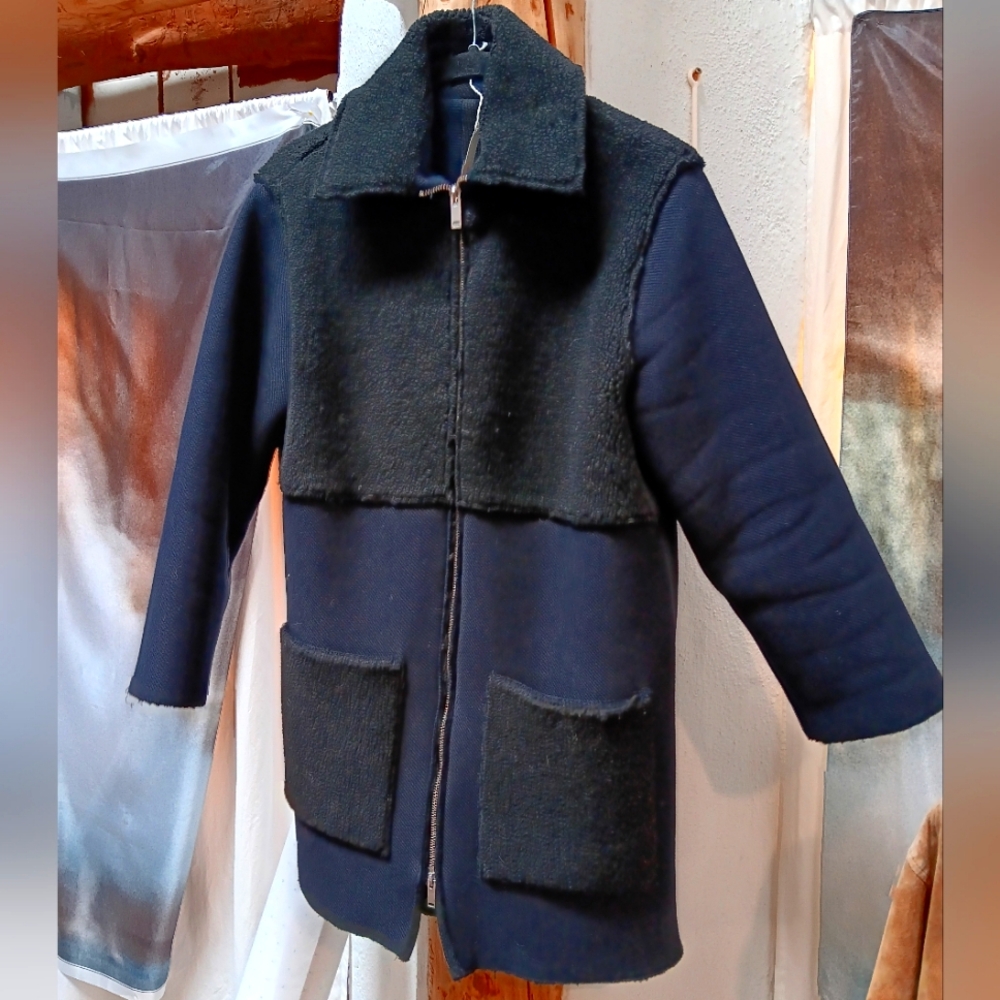 Woven wool fleece Parka